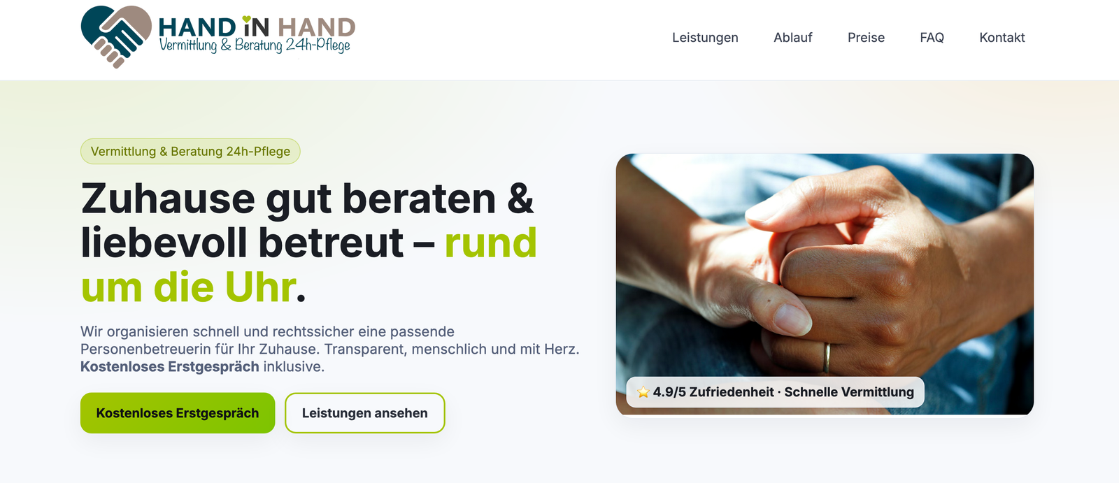 Modernes Website‑Design Beispiel